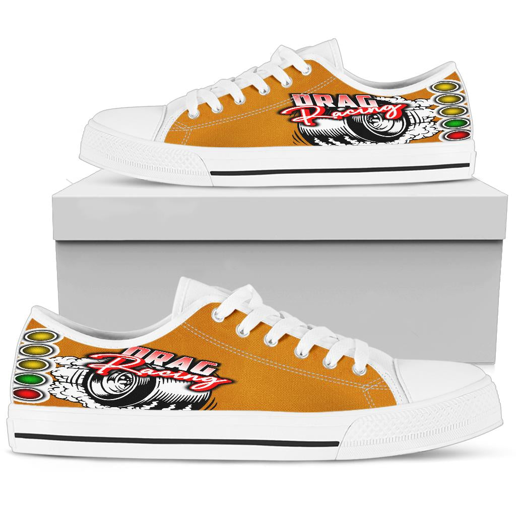 Drag Racing Low Top Shoes orange