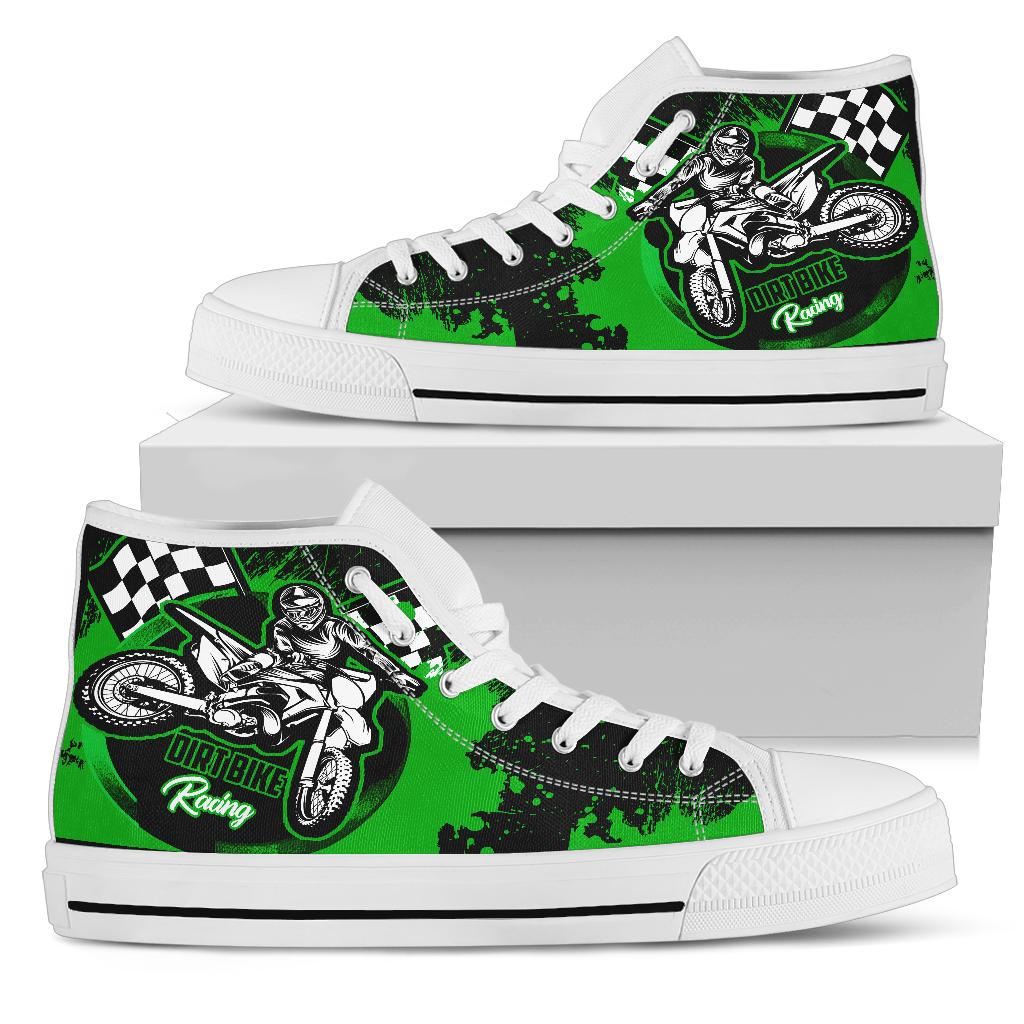 Dirt Bike Racing High Top Shoes