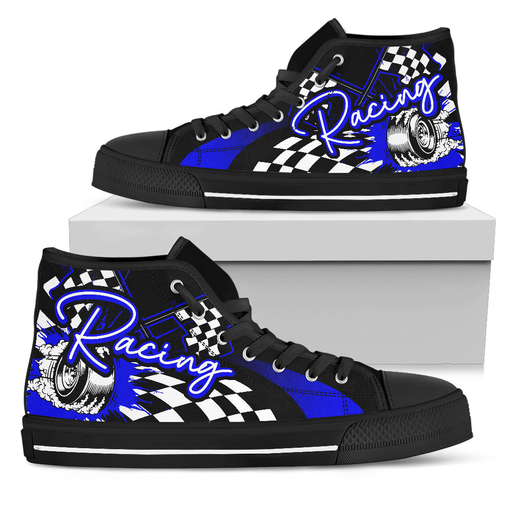Racing High Top Shoes blue