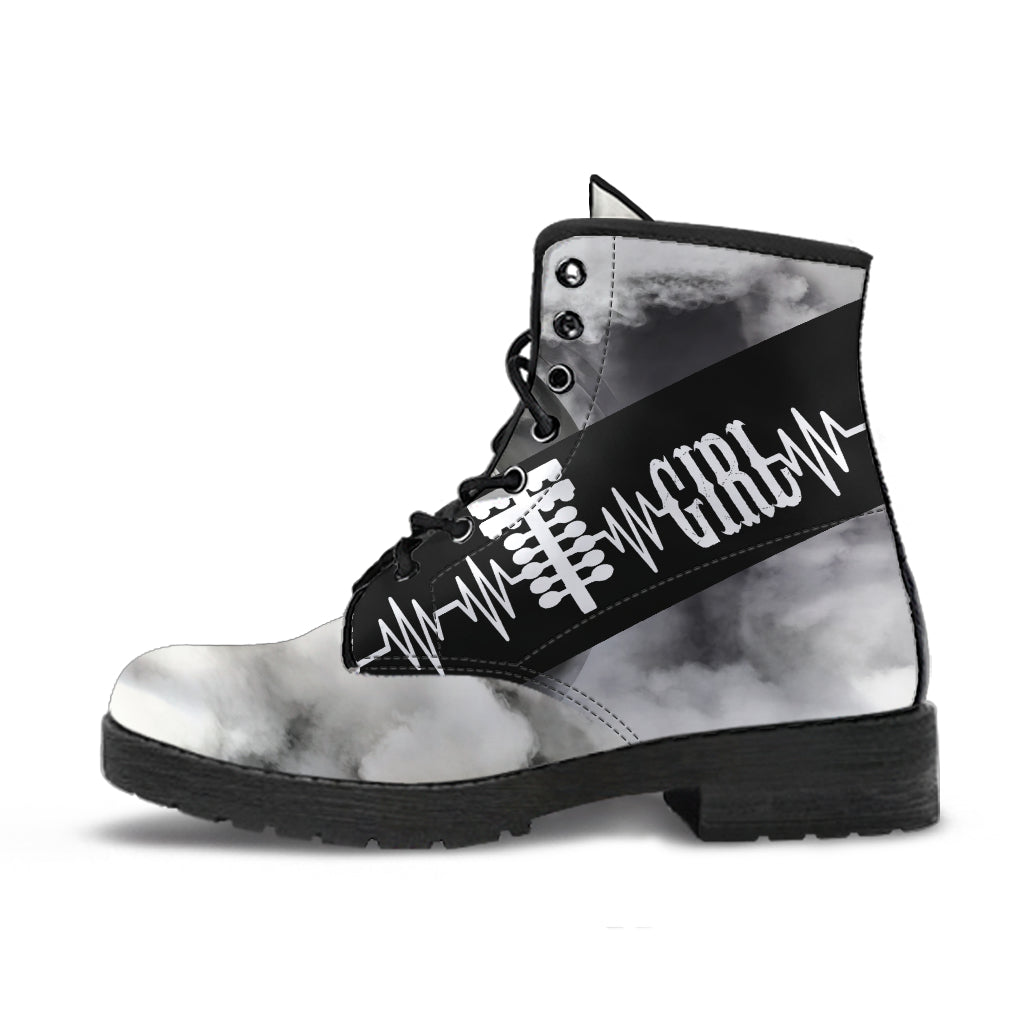 Drag Racing Girl Heartbeat Boots