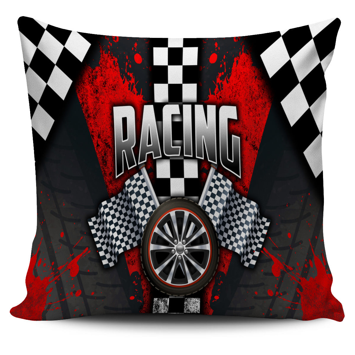 Racing Pillow Cover Red