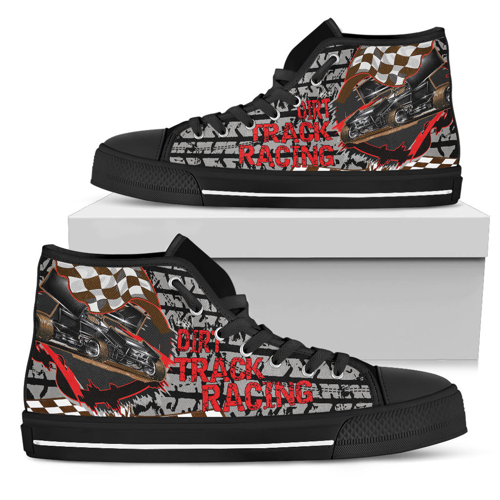 Dirt Track Racing Sprint Car High Top Shoes