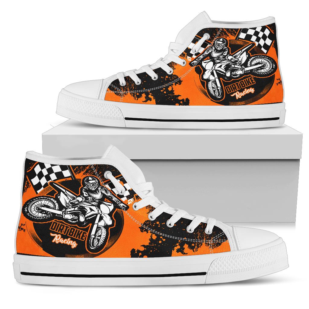Dirt Bike Racing High Top Shoes