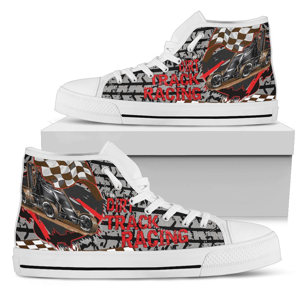 Dirt Track Racing Non Wing Sprint Car High Top Shoes