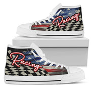 USA Flag Racing High Top Shoes