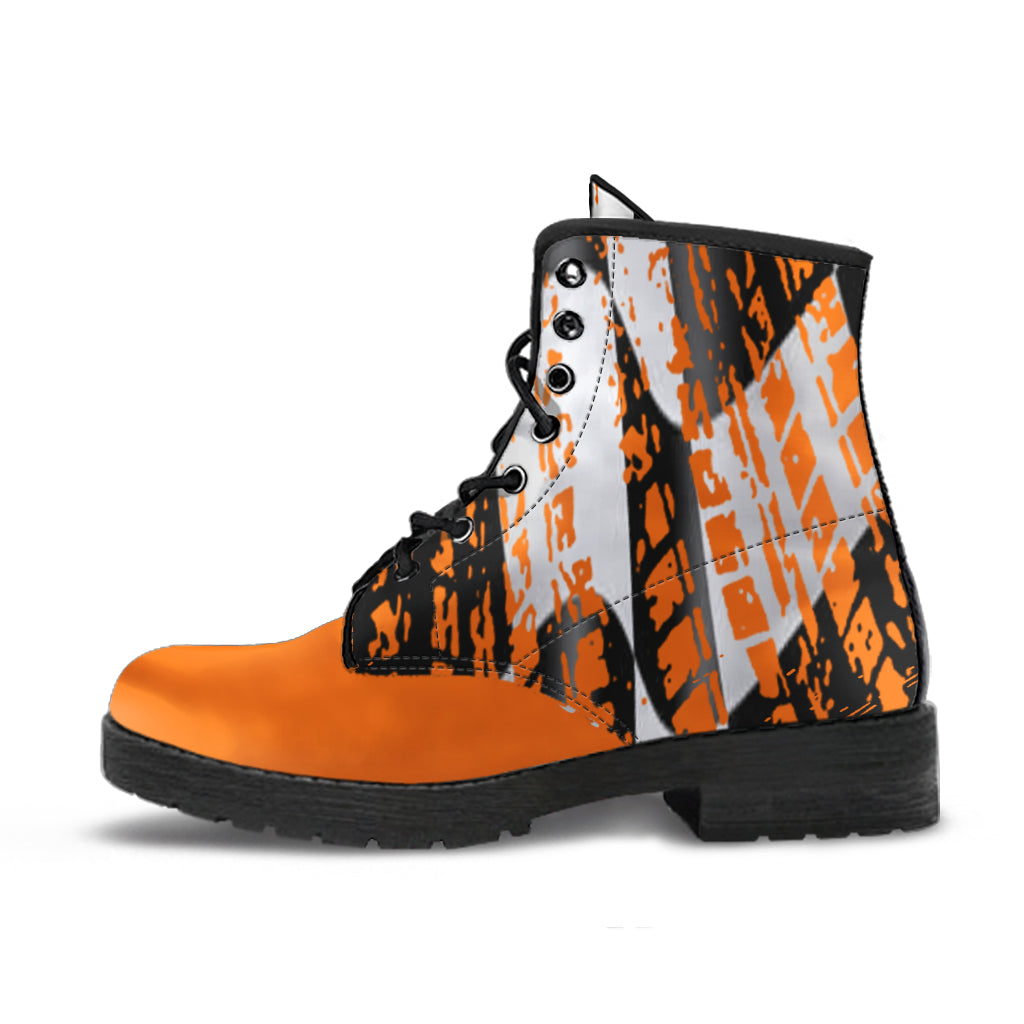 Racing Checkered Boots Orange