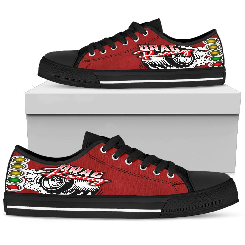 Drag Racing Low Top Shoes red