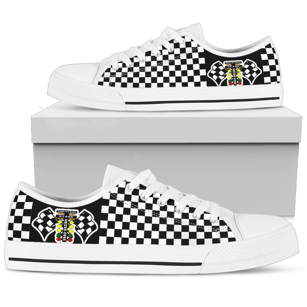 Drag Racing Low Tops White Sole