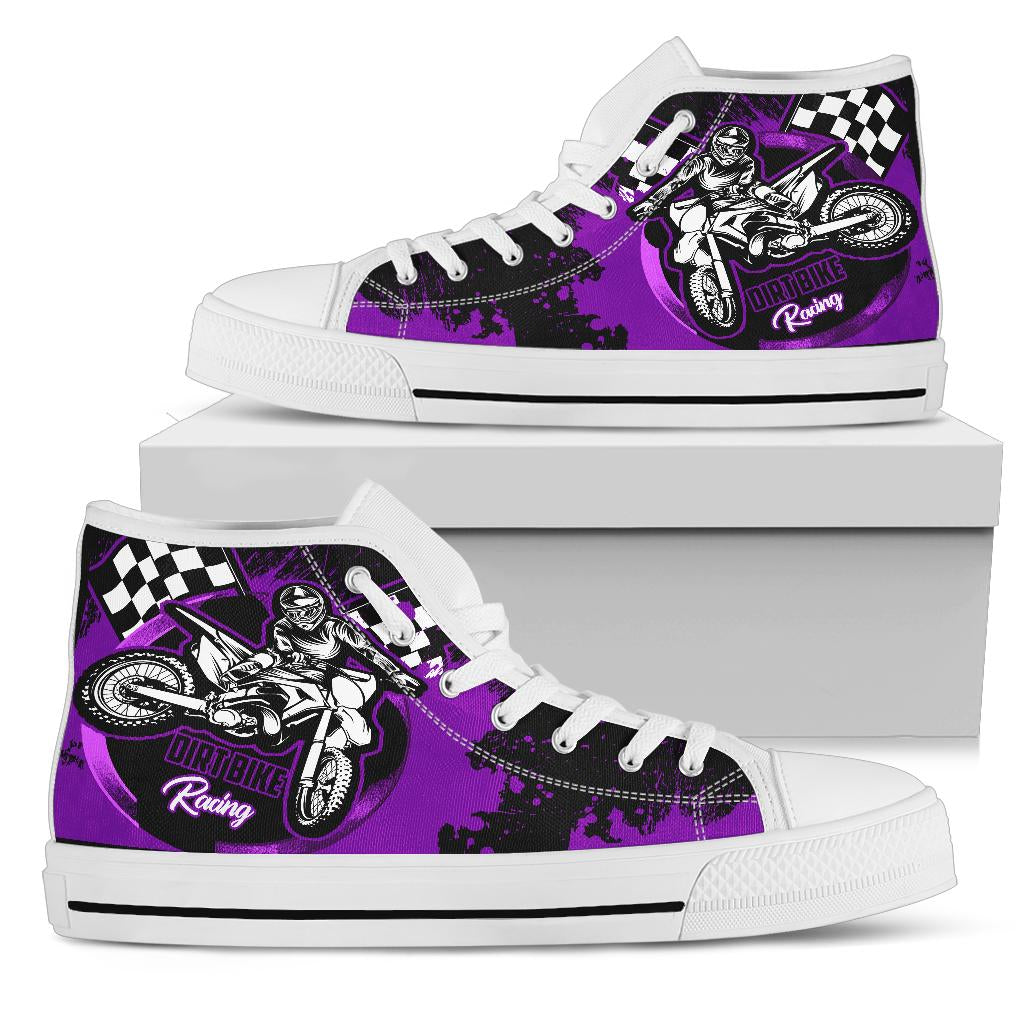 Dirt Bike Racing High Top Shoes