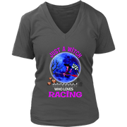 Just A Witch Who Loves Racing T-Shirts