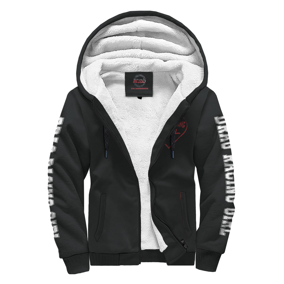 Drag Racing Girl Heart Sherpa Jacket