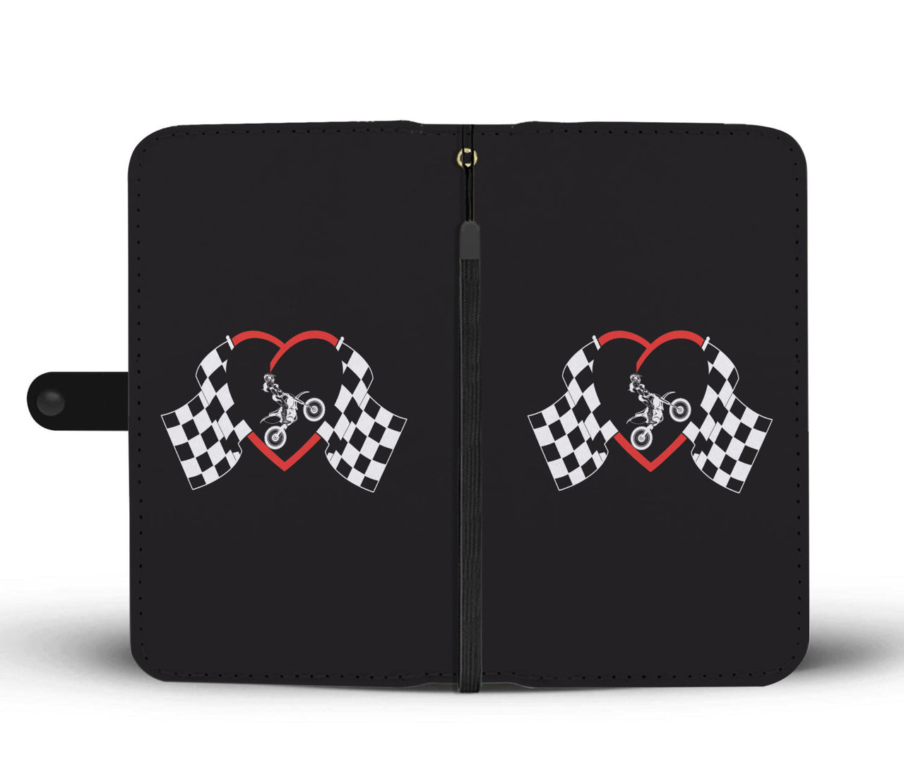 Motocross Heart Wallet Case