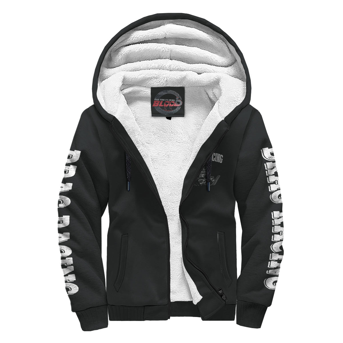 All I Want To Do Is Go Drag Racing Sherpa Jacket