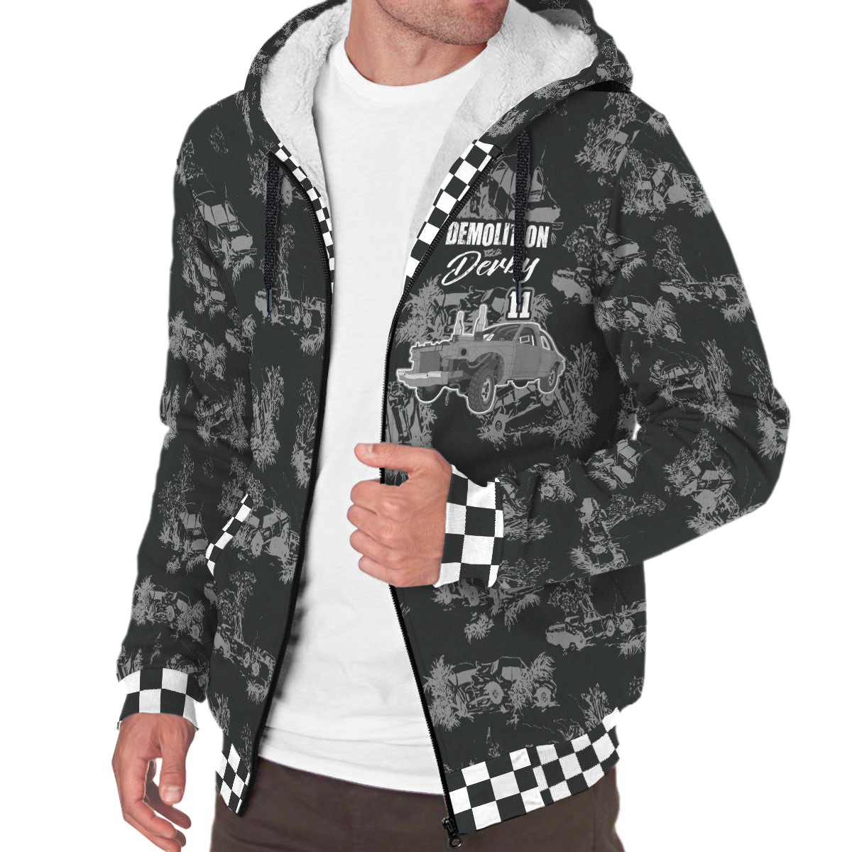 Custom Demolition Derby Sherpa Jacket