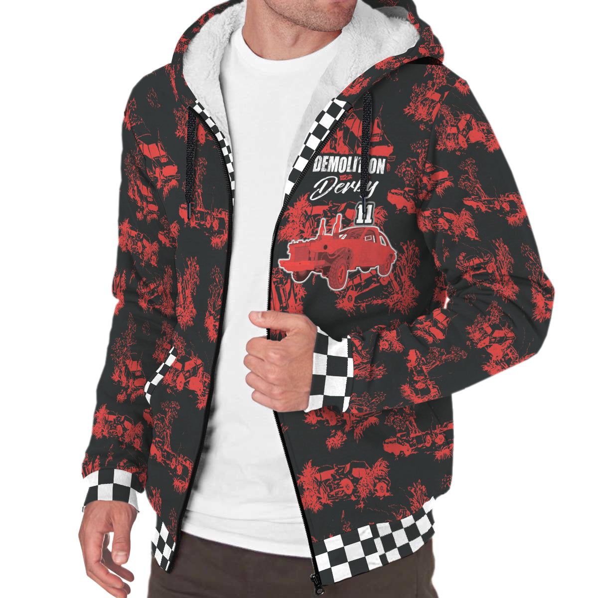 Custom Demolition Derby Sherpa Jacket