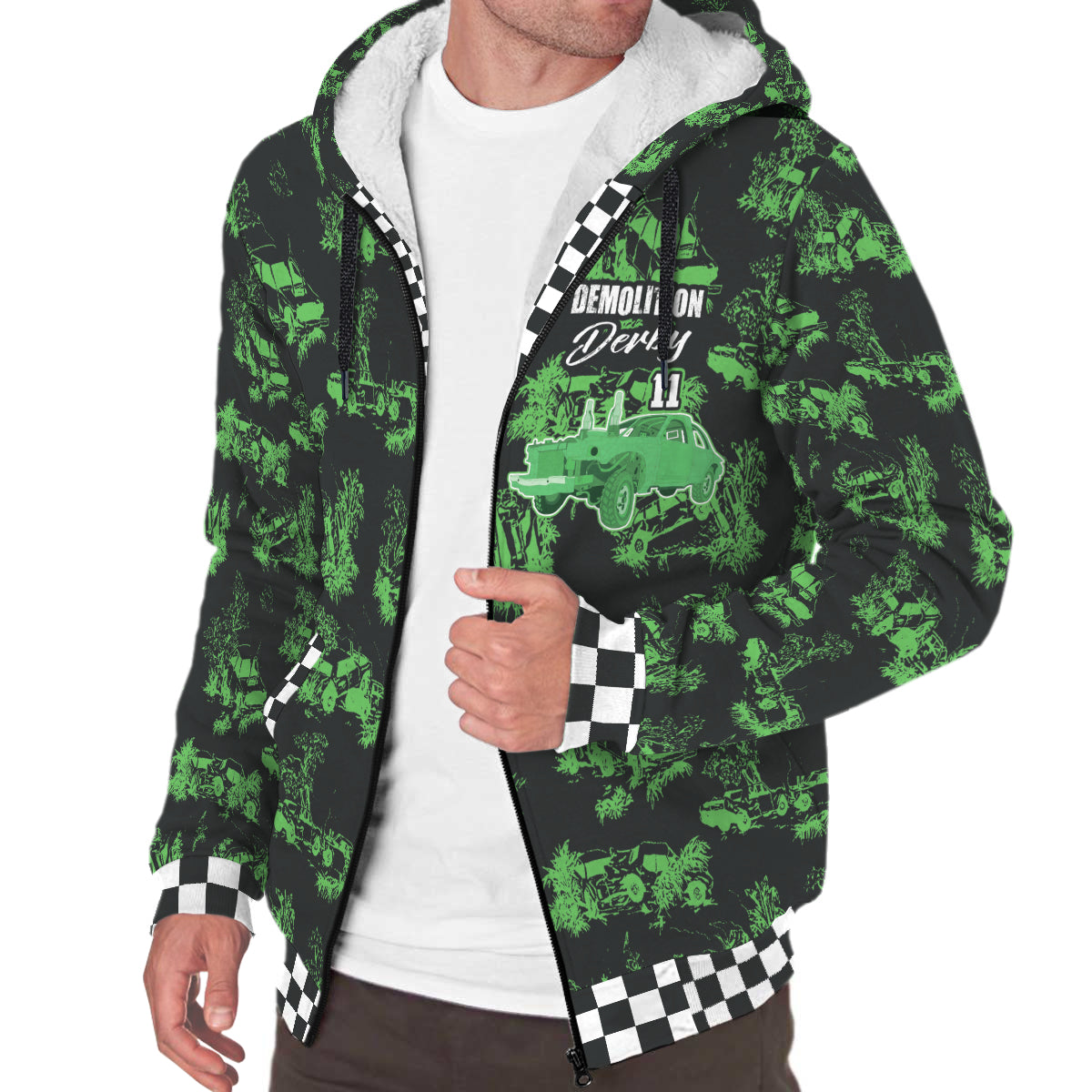 Custom Demolition Derby Sherpa Jacket