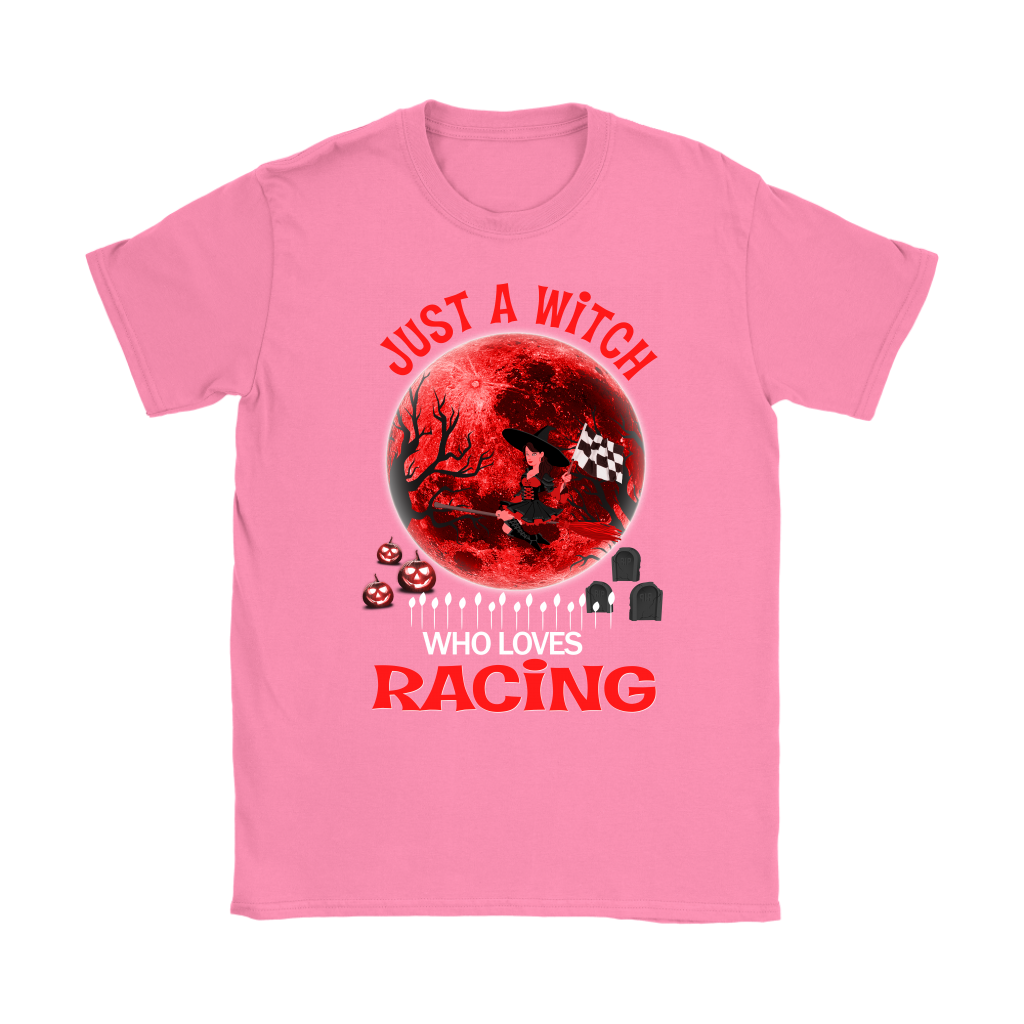 Just A Witch Who Loves Racing T-Shirts