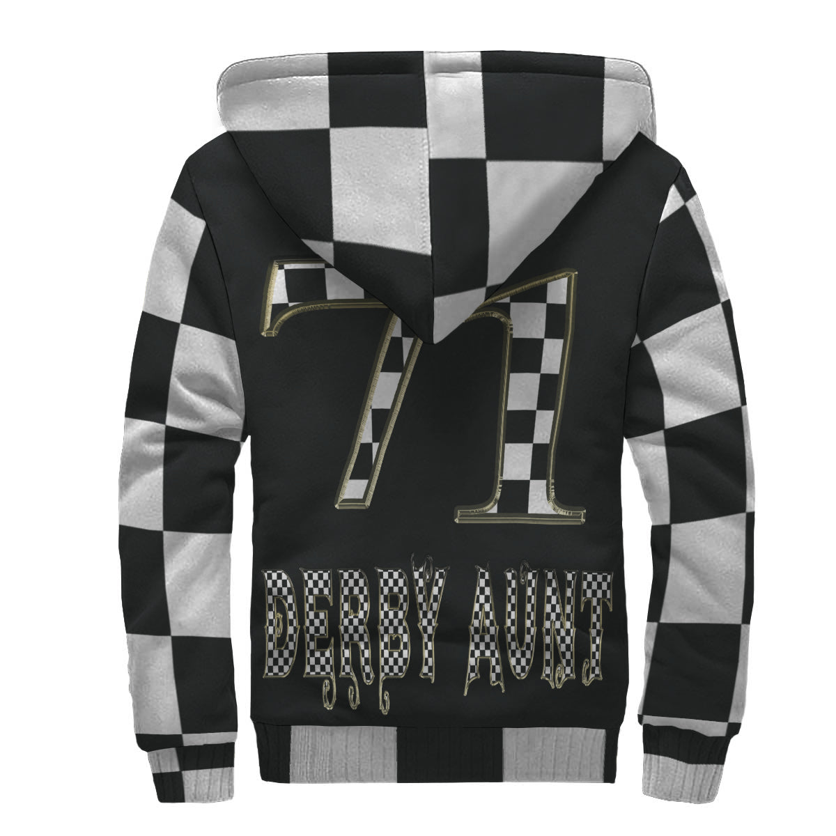 Custom Derby Aunt AOP Sherpa hoodie