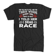 drag racing men's t-shirts