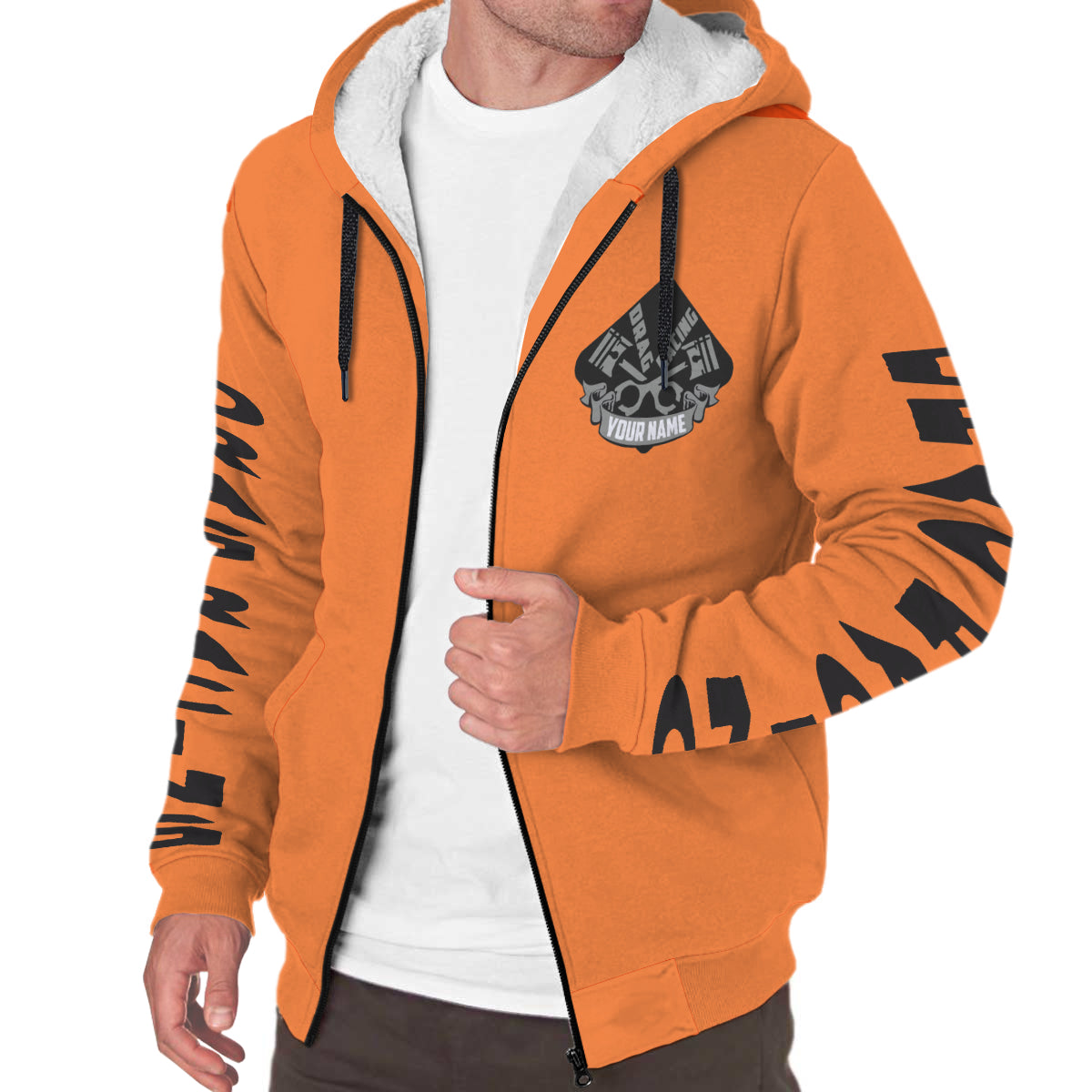 Custom Drag Racing AOP Sherpa Hoodie