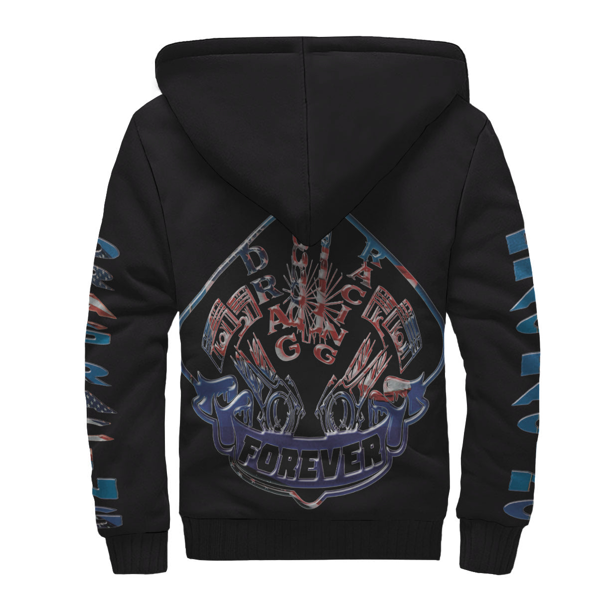 Drag Racing AOP Sherpa Hoodie