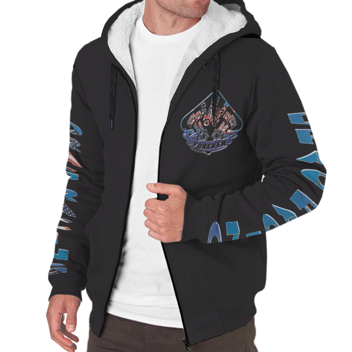 Drag Racing AOP Sherpa Hoodie