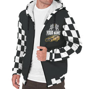 Custom Car Photo Racing Checkered Sherpa Jacket