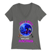 Just A Witch Who Loves Racing T-Shirts