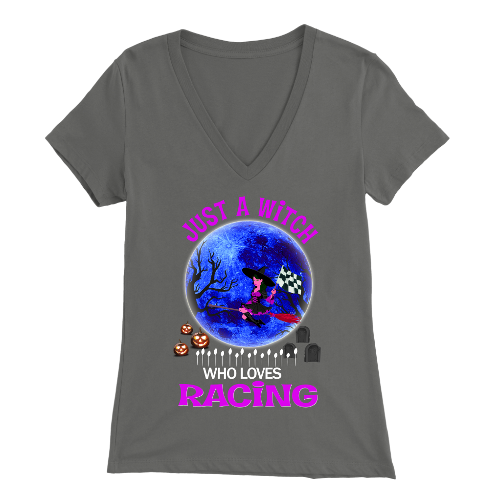 Just A Witch Who Loves Racing T-Shirts