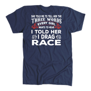 drag racing men's t-shirts