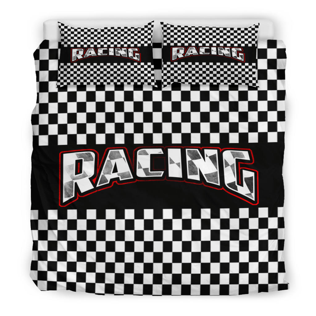 Racing Checkered Flag Bedding Set