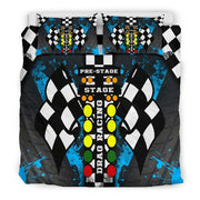 Drag Racing Carolina Blue Bedding Set