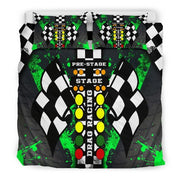 Drag racing Pistachio Bedding Set