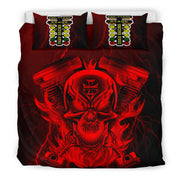 Drag Racing Thunder Skull Bedding Set