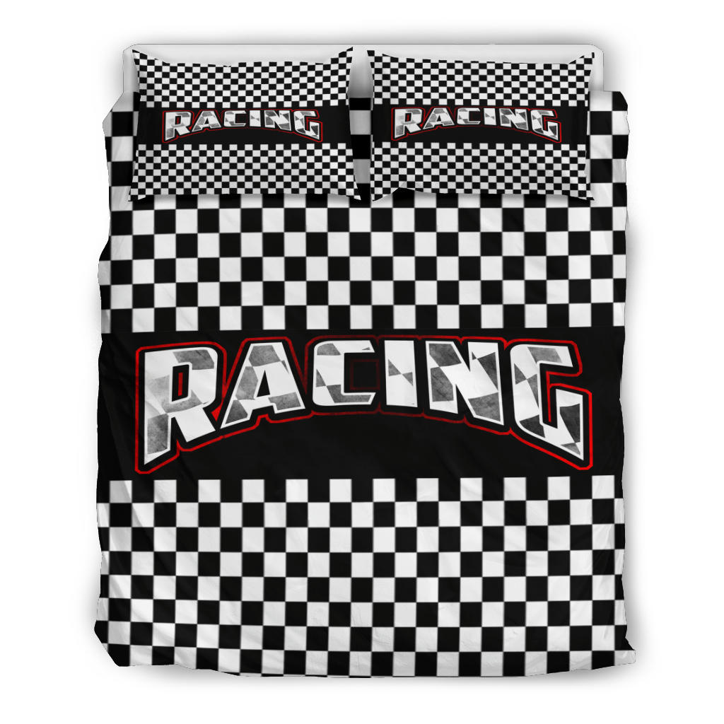 Racing Checkered Flag Bedding Set
