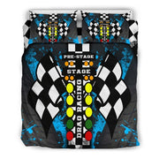 Drag Racing Carolina Blue Bedding Set