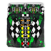 Drag racing Pistachio Bedding Set