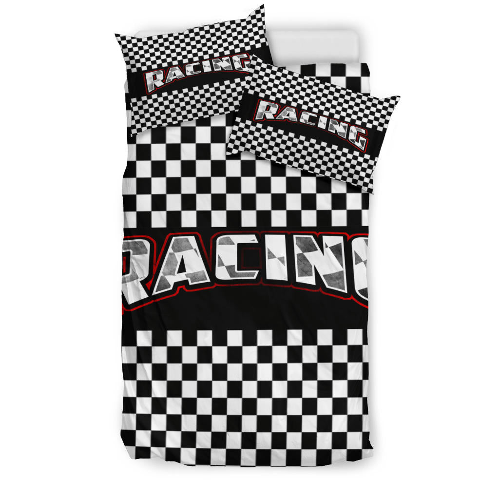 Racing Checkered Flag Bedding Set