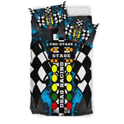 Drag Racing Carolina Blue Bedding Set