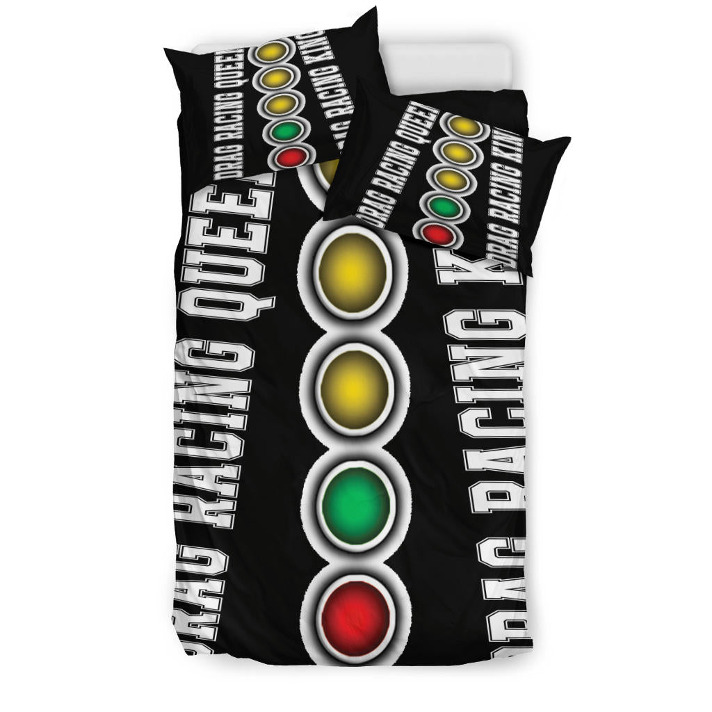 Drag Racing Queen and King Bedding Set