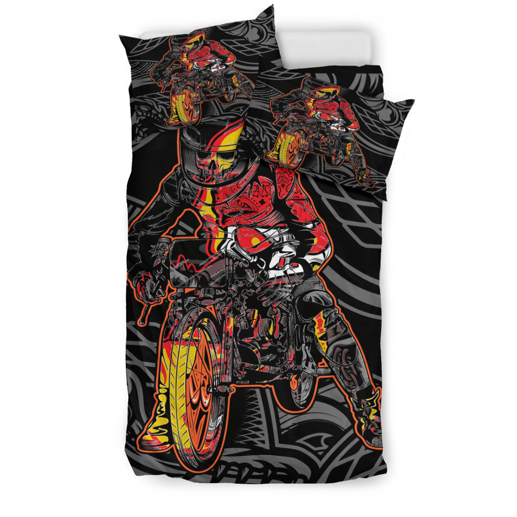 Motorcycle Skull Bedding Set
