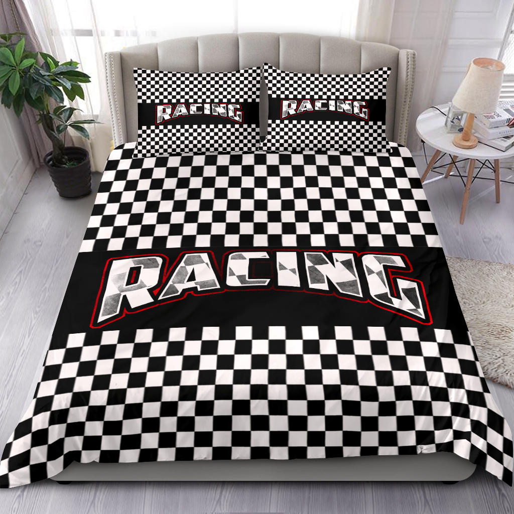 Racing Checkered Flag Bedding Set