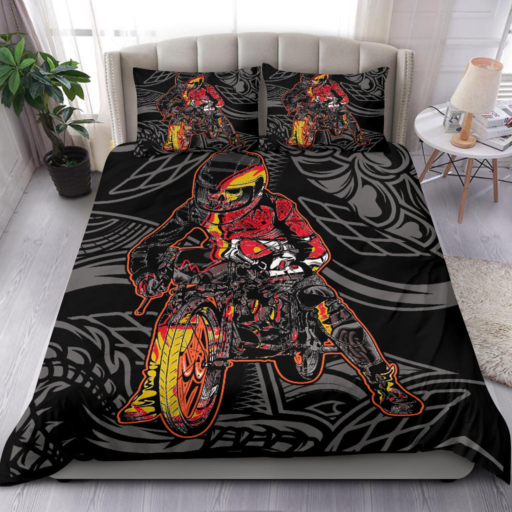 Motorcycle Skull Bedding Set