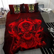 Drag Racing Thunder Skull Bedding Set