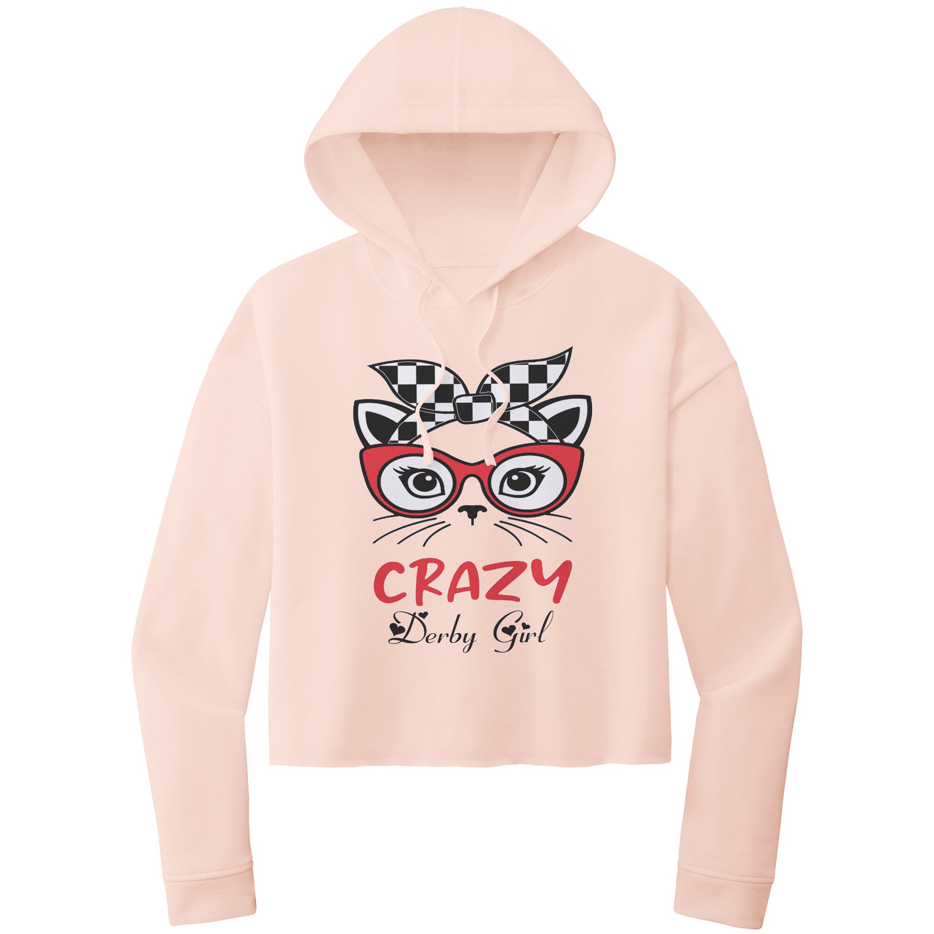 Crazy Derby girl Crop Top hoodie