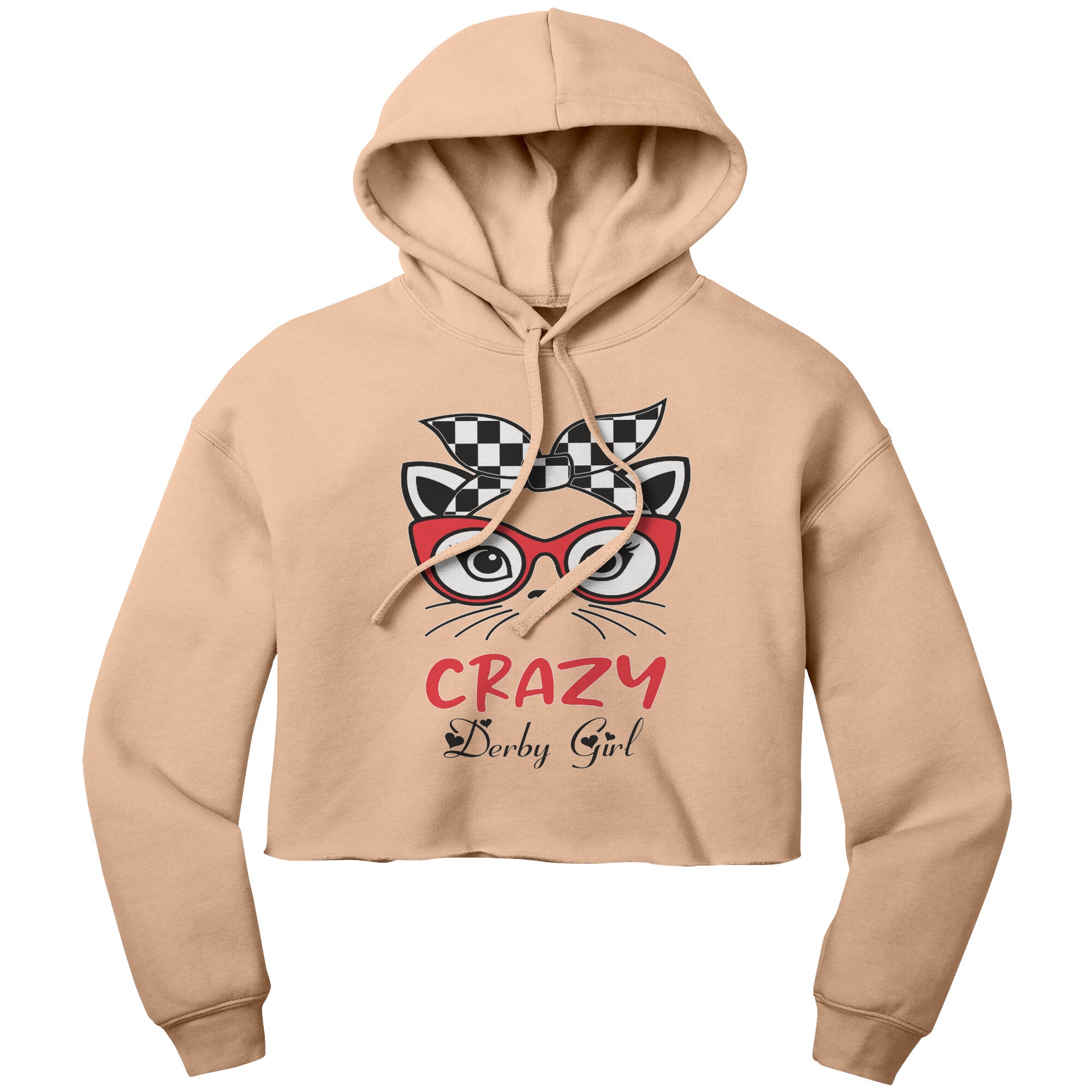 Crazy Derby girl Crop Top hoodie