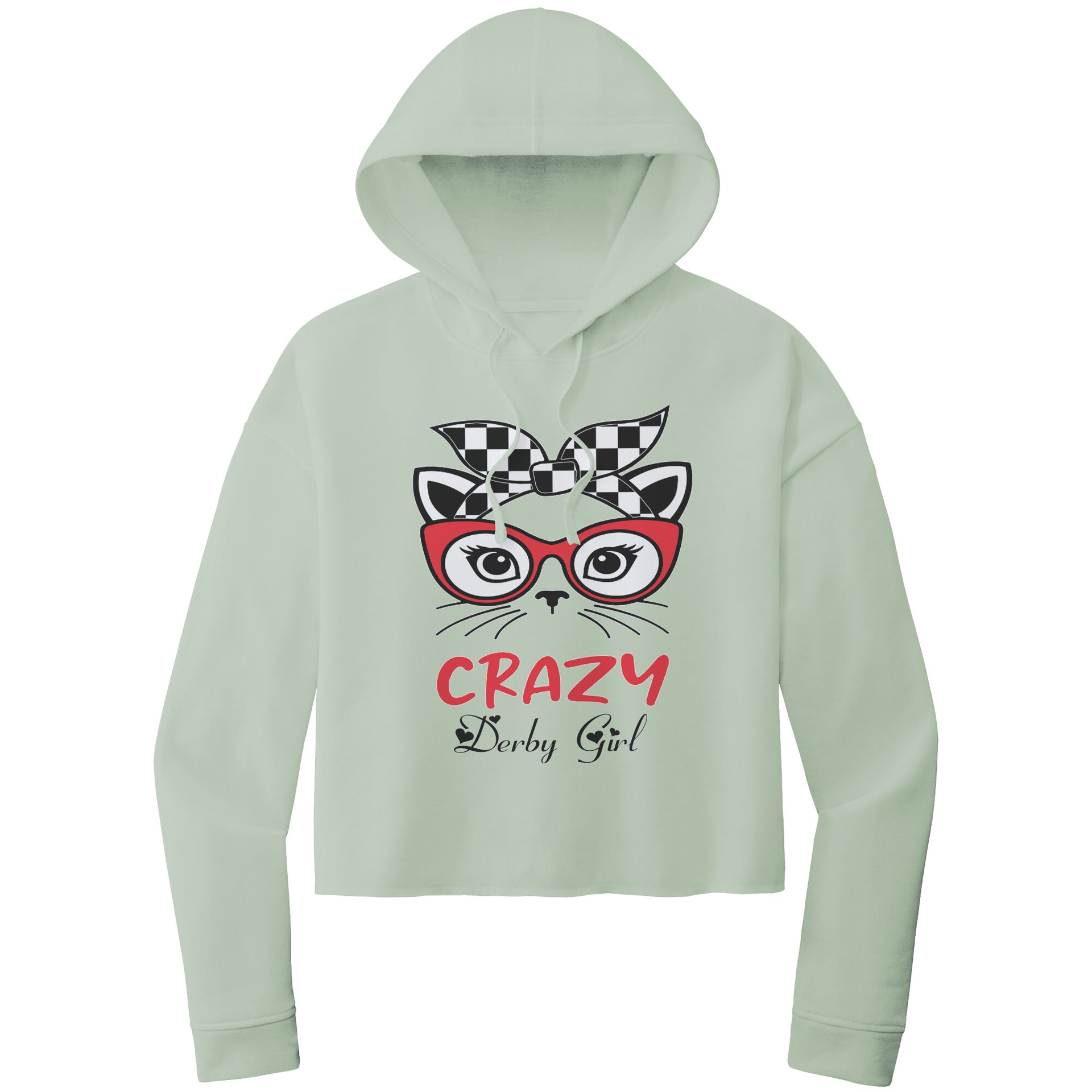 Crazy Derby girl Crop Top hoodie