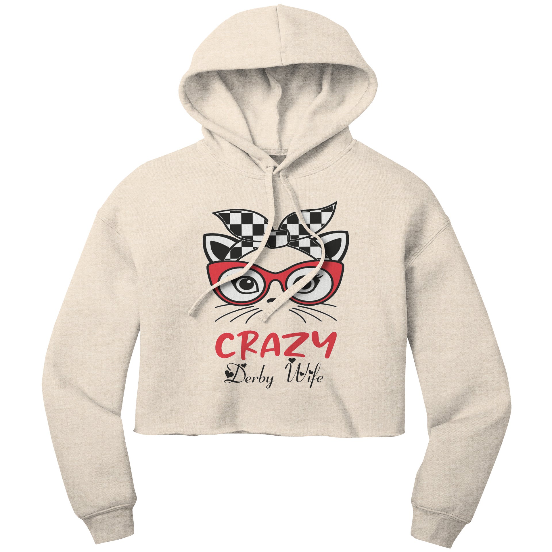 Crazy Derby wife Crop Top hoodie