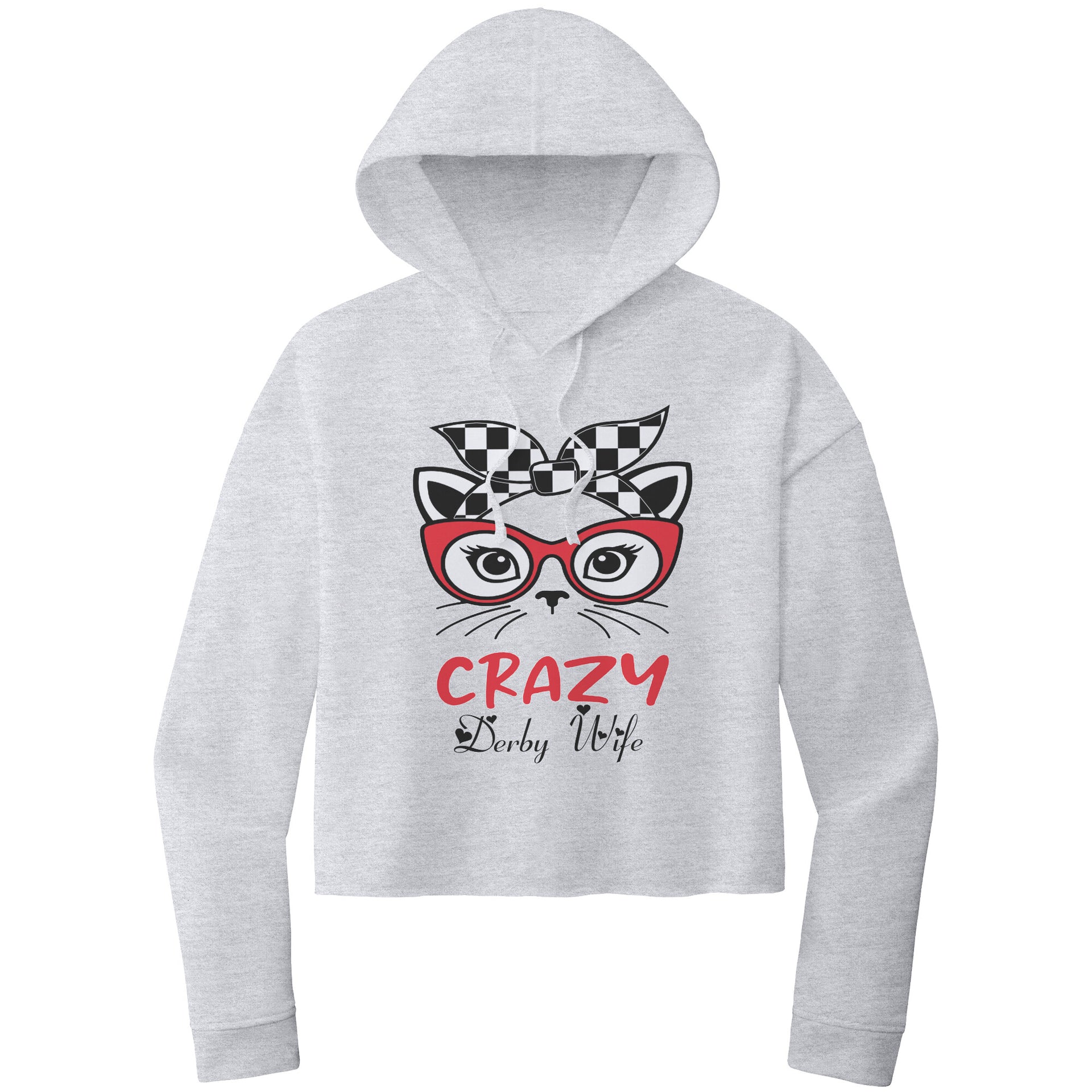 Crazy Derby wife Crop Top hoodie