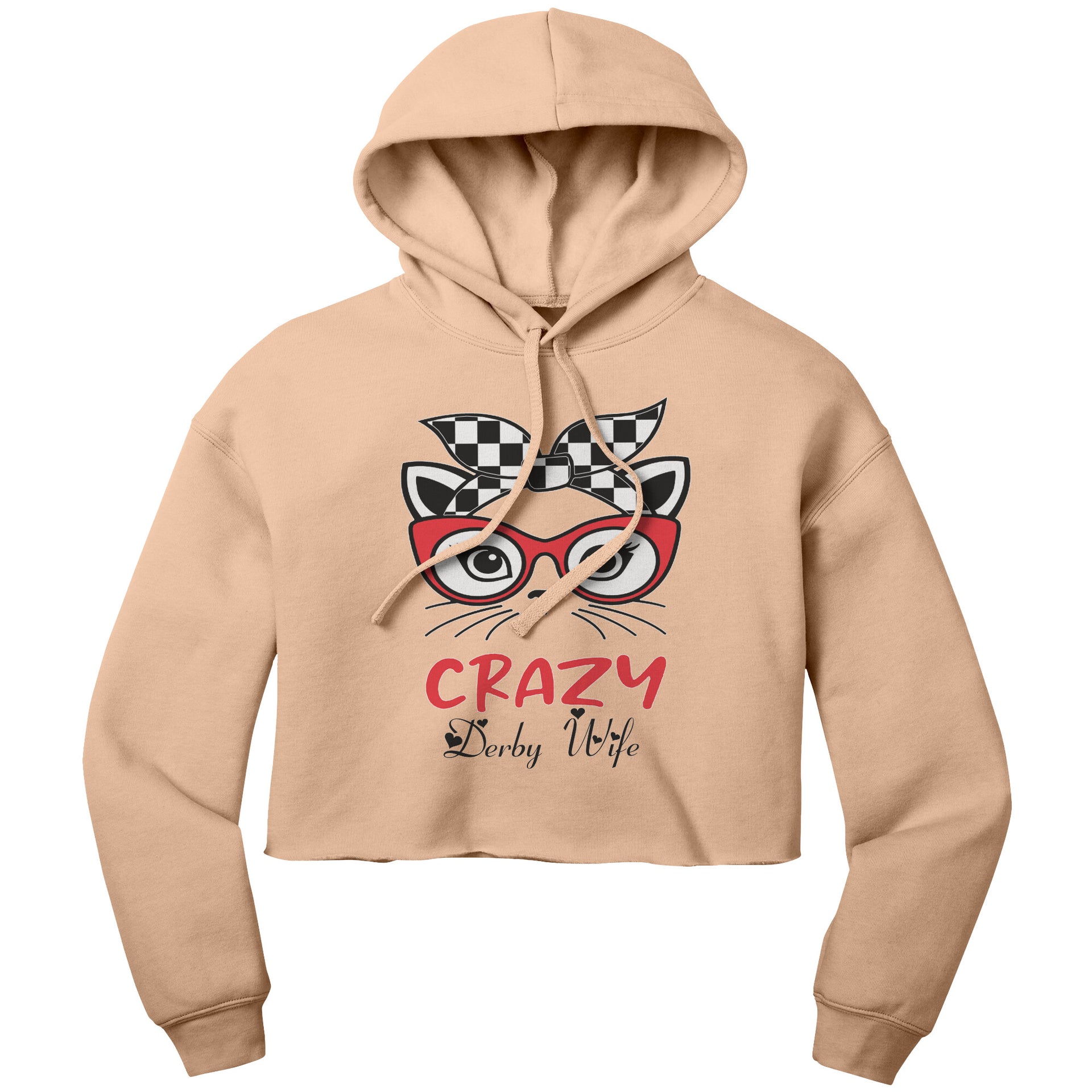 Crazy Derby wife Crop Top hoodie